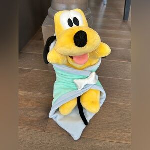 Disney baby’s Pluto wrapped in‎ a blanket